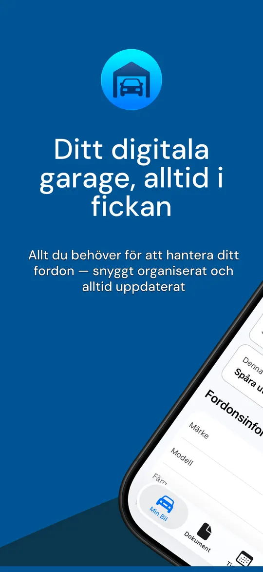 MyGarage i mobilen — bilens digitala garage, alltid med dig